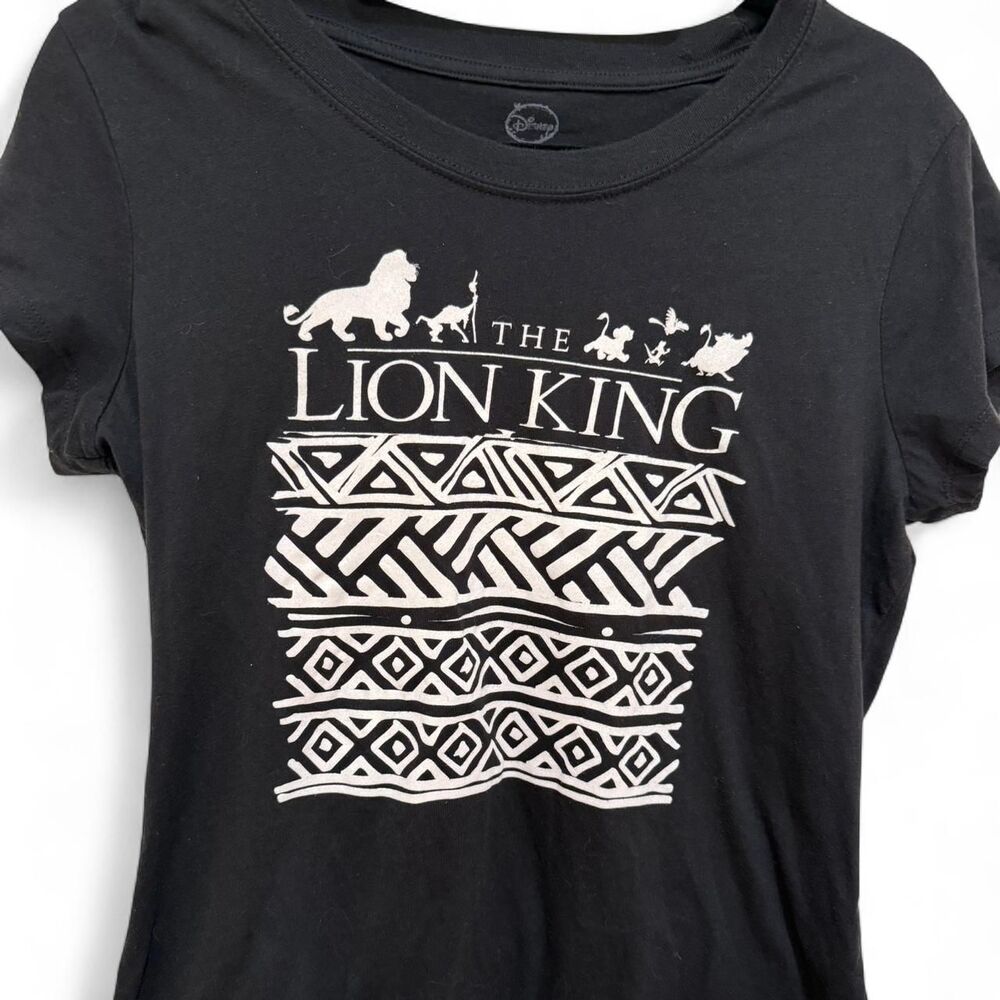Disney Women's Black Lion King Graphic Movie Casual T-Shirt